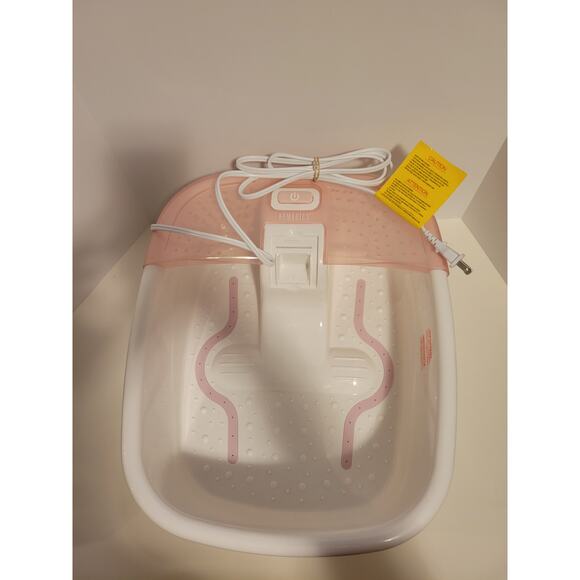 NIB Homedics Bubble Bliss Deluxe Foot Bath-Pink Foot Spa - Picture 3 of 6